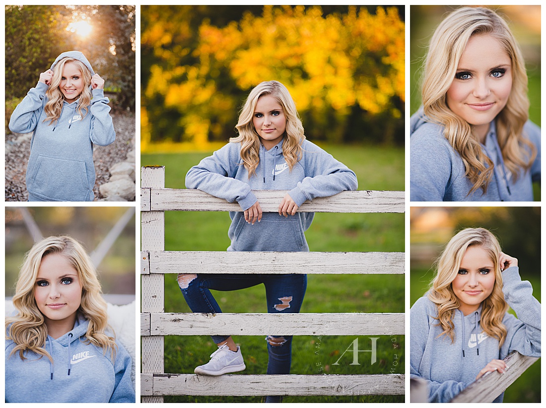 Tacoma Senior Photography at Wild Hearts Farm with Casual Outfit Photographed by Amanda Howse