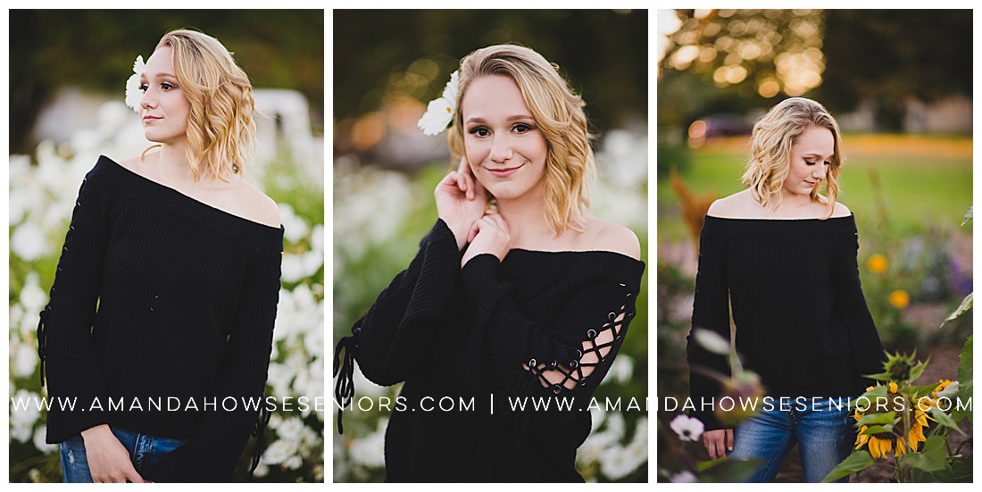 Natural Senior Portrait Photography with Cute Outfit Ideas & Wildflowers Photographed by Tacoma Senior Photographer Amanda Howse