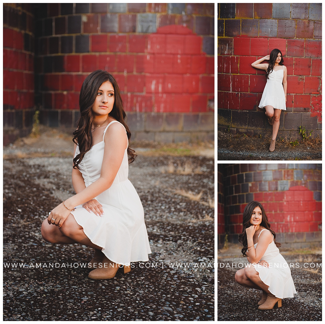Senior Portraits in a Little White Dress at Fort Steilacoom Photographed by Tacoma Senior Photographer Amanda Howse