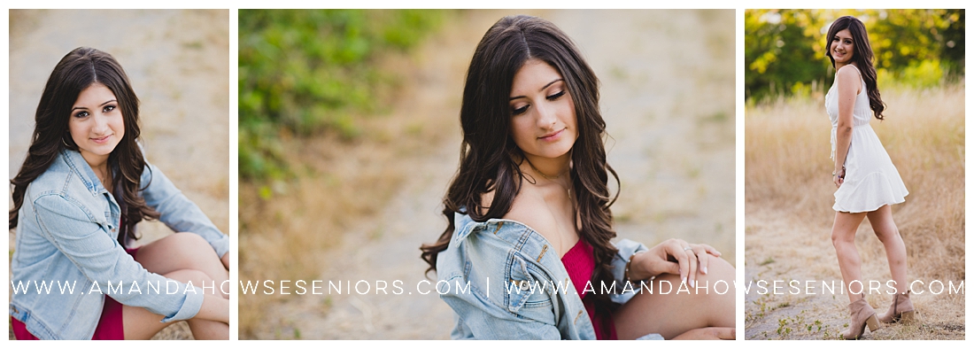 Cute Senior Portrait Session at Ft Steilacoom with Outfit Changes Photographed by Tacoma Senior Photographer Amanda Howse