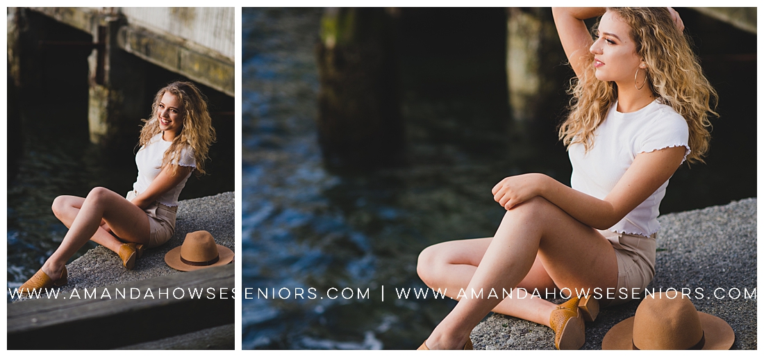 Glam Point Defiance Senior Portraits by the beach with Sunlight Photographed by Tacoma Senior Photographer Amanda Howse