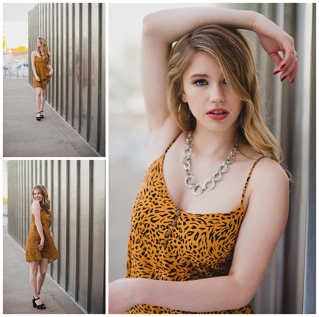 Sassy Senior Portraits in front of City Wall in Downtown Tacoma Photographed by Amanda Howse