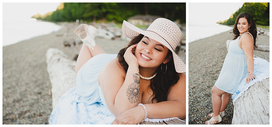 Relaxed Senior Portraits on the Beach in Tacoma Photographed by Senior Photographer Amanda Howse