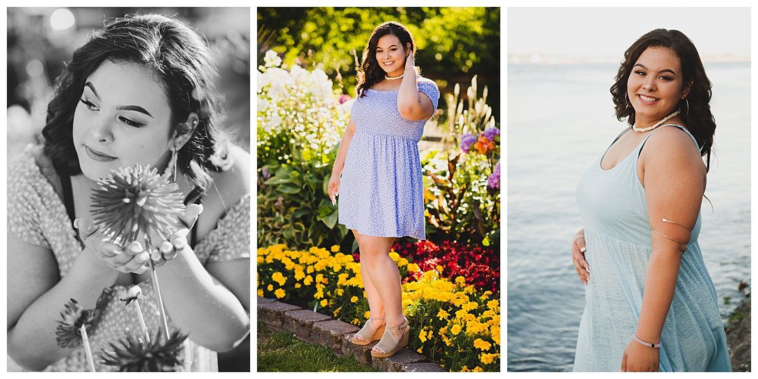 Fun Senior Portraits Exploring the Rose Garden and Beach in Tacoma Photographed by Amanda Howse