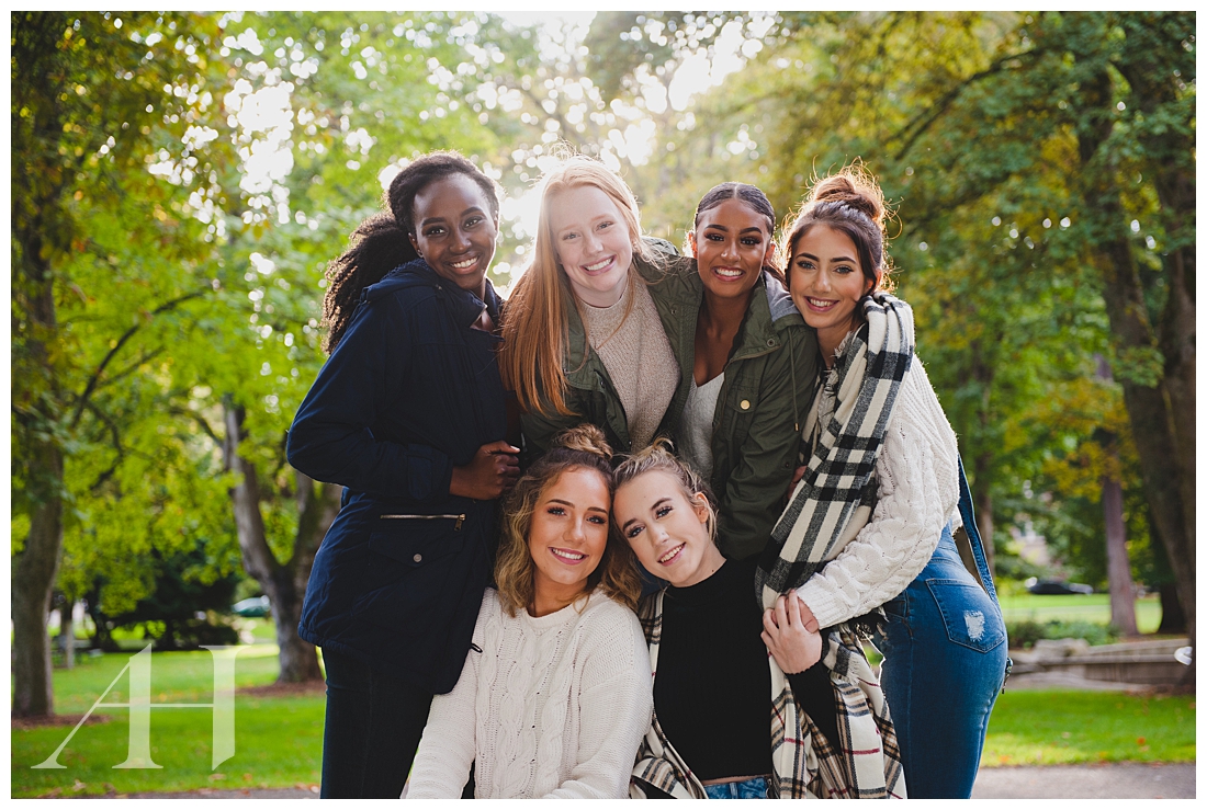Cute Group Portrait of High School Senior Model Reps Photographed by Amanda Howse