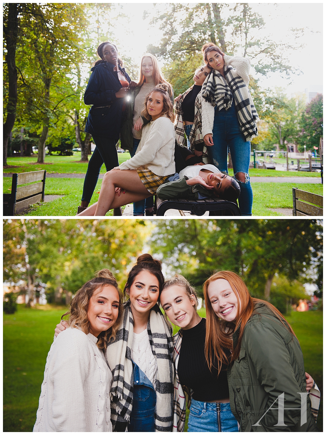 Autumn Senior Portraits of Group of Friends | AHP Model Team photographed by Amanda Howse