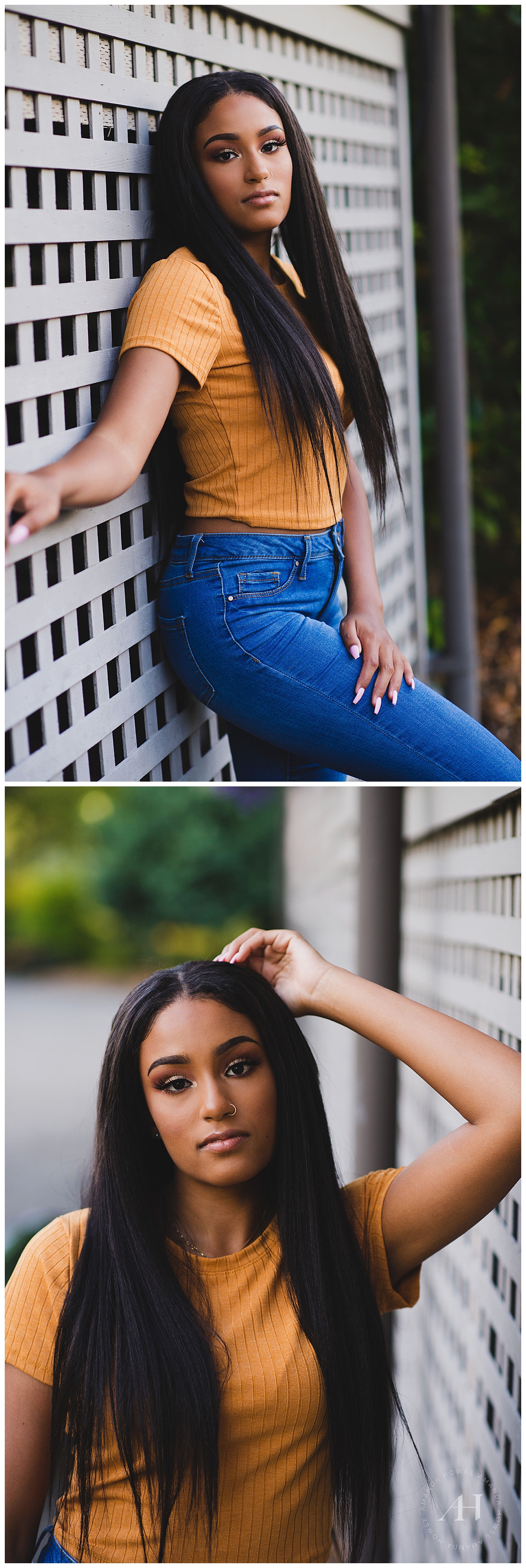 Casual Senior Portraits with Outfit Inspiration photographed by Tacoma senior photographer Amanda Howse
