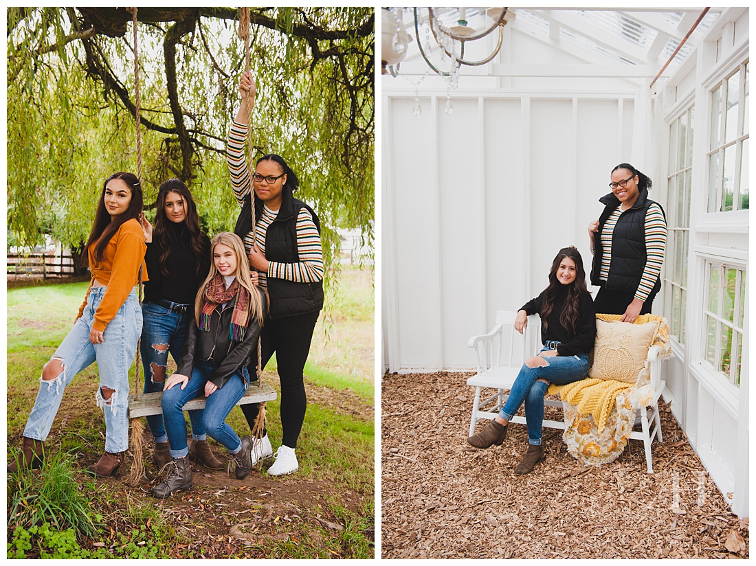 Cute Fall Senior Portraits photographed by Tacoma Senior Portrait Photographer Amanda Howse with Outfit Ideas and Poses