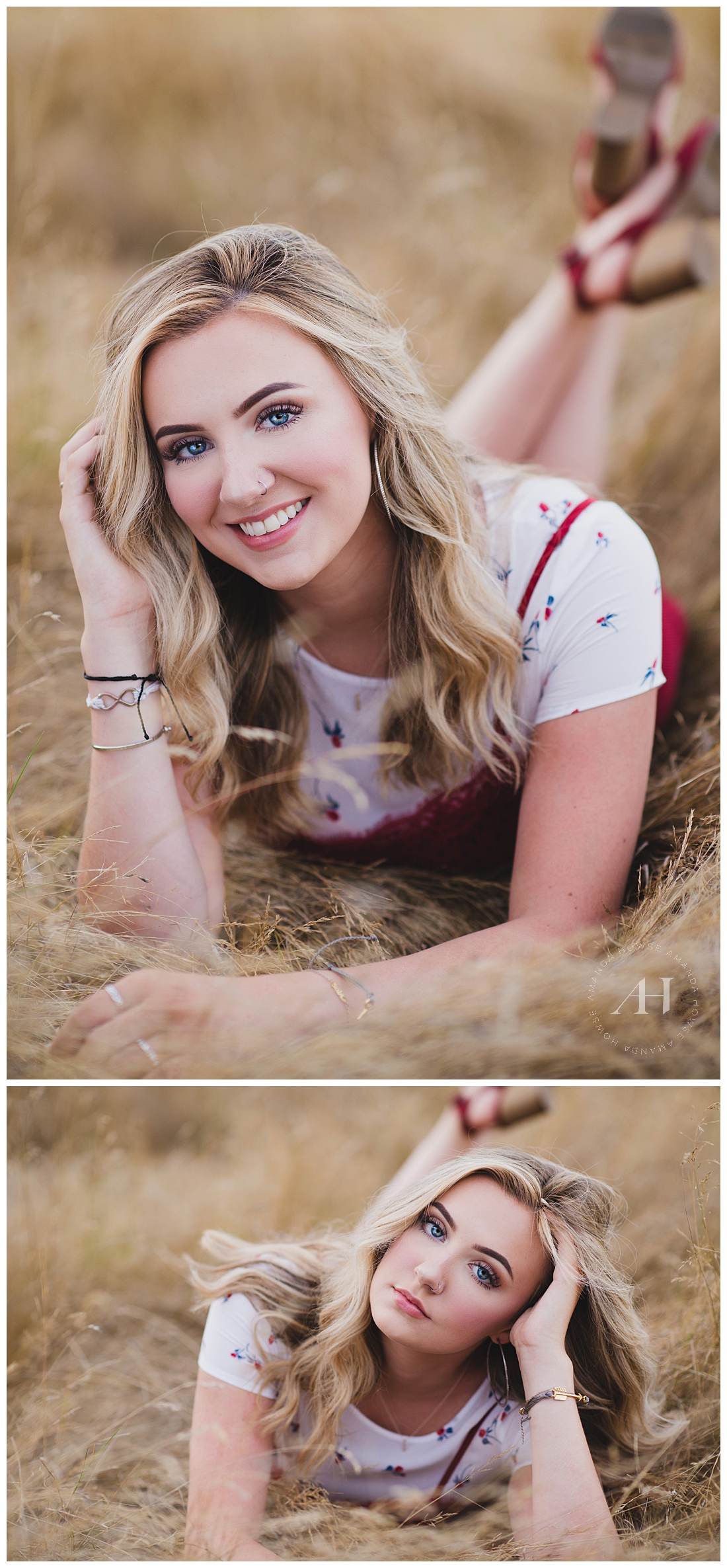 Cute Senior Portrait Outfit Inspo and Natural Poses Photographed in Fort Steilacoom by Tacoma Senior Photographer Amanda Howse