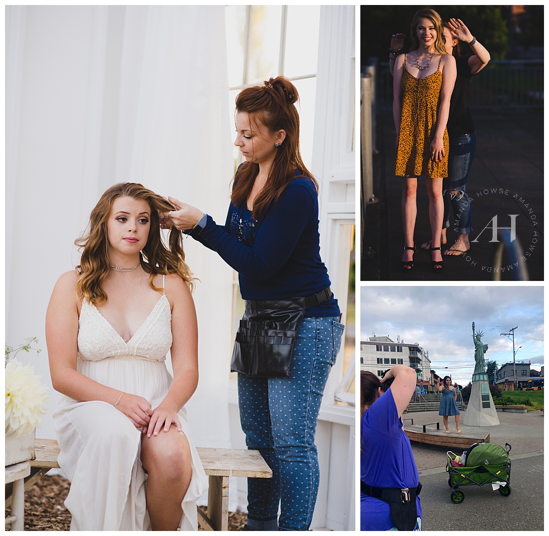 On-set Hair and Makeup for Senior Portraits so you look your best | Tacoma Senior Photographer Amanda Howse