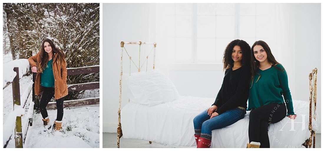 Snowy portraits at Wild Hearts Farm photographed by Amanda Howse