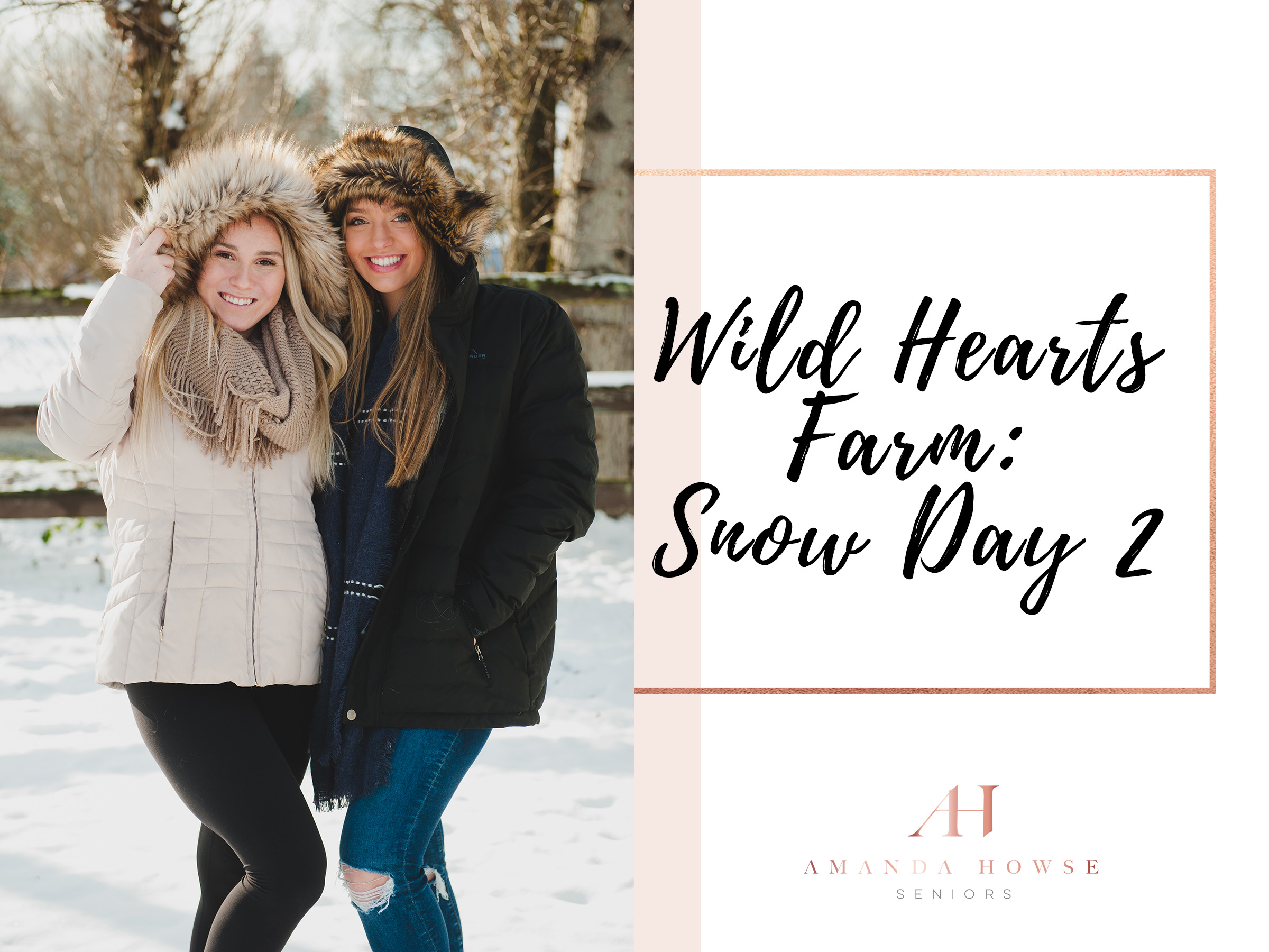Snowy portraits at Wild Hearts Farm Photographed by Tacoma Senior Photographer Amanda Howse