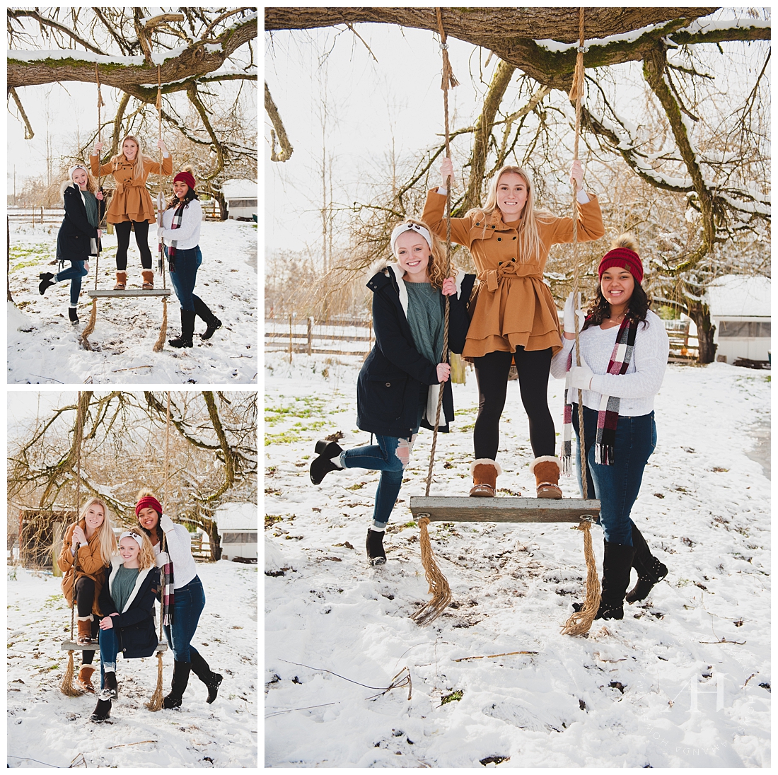 Wild Hearts Farm Tree Swing Portraits with AHP Senior Model Team Photographed by Tacoma Senior Photographer Amanda Howse