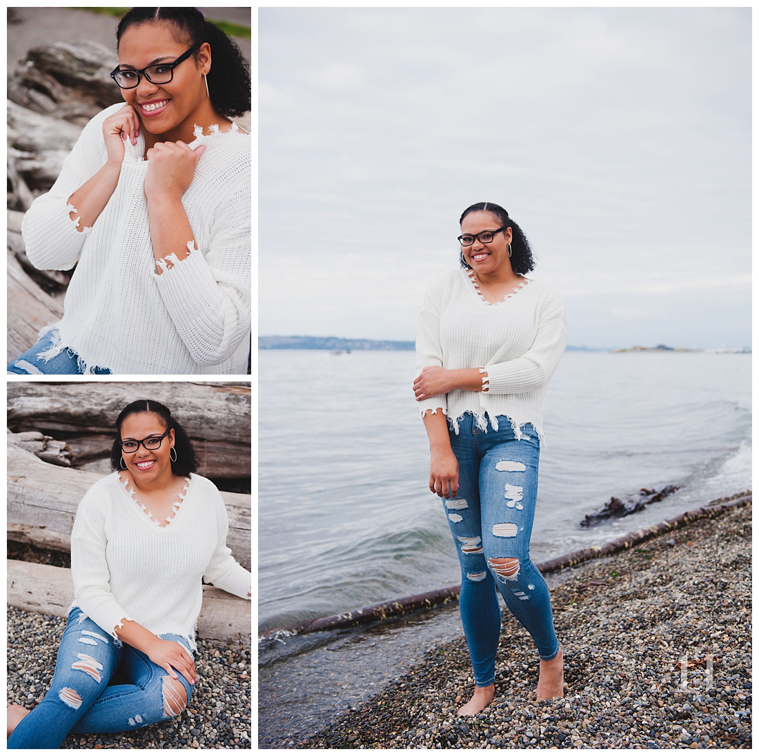 Cute beach portraits for Tacoma High School Senior Photographed by Tacoma Senior Photographer Amanda Howse