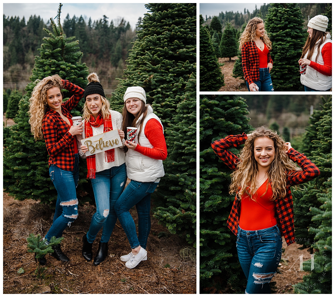Red Flannel and the Best Outfit Ideas for Holiday Portraits Photographed by Tacoma Senior Photographer Amanda Howse