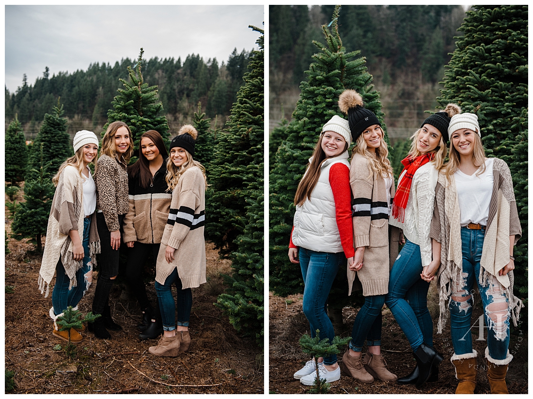 What to Wear to a Holiday Photoshoot at a Tree Farm | Photographed by Tacoma Senior Photographer Amanda Howse