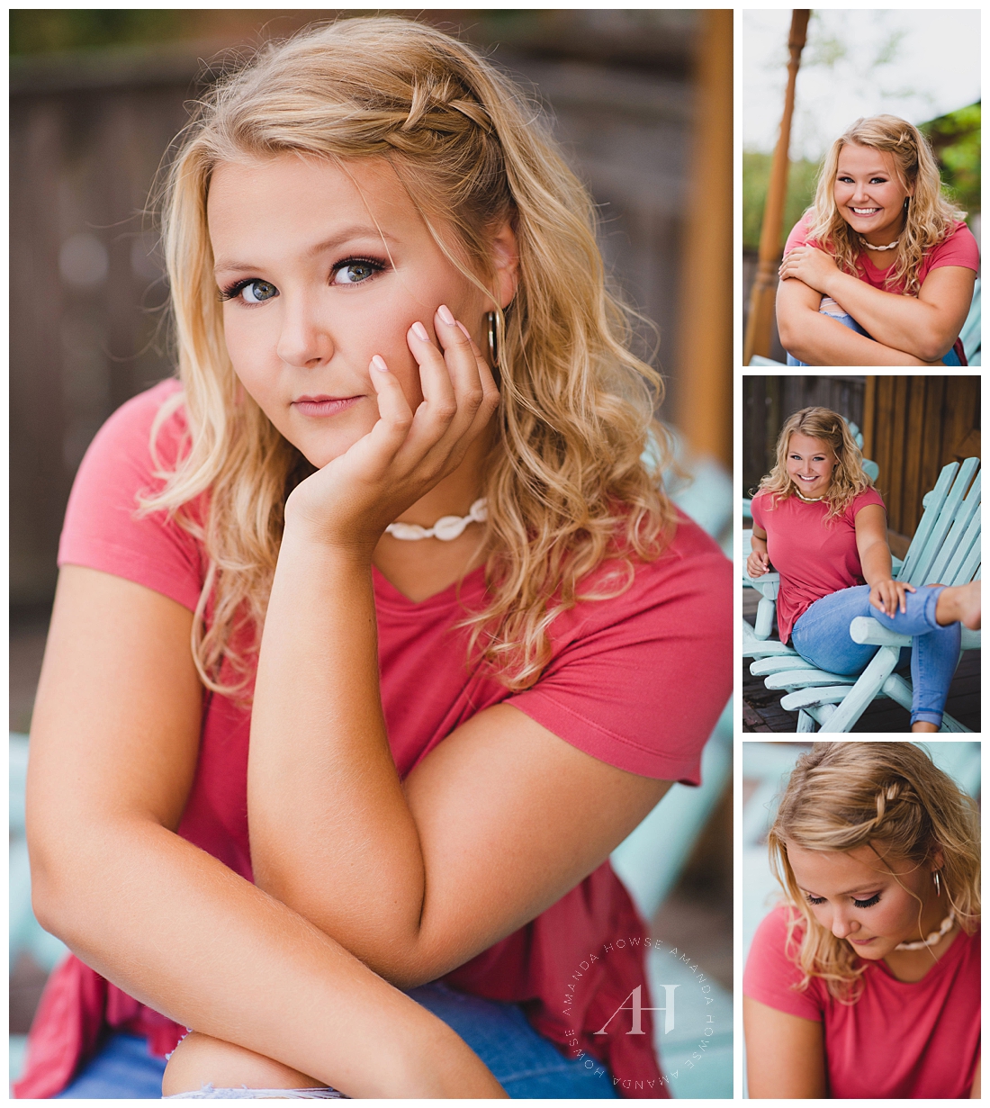 Cute senior portraits with cheer captain photographed in Orting by Tacoma senior photographer Amanda Howse