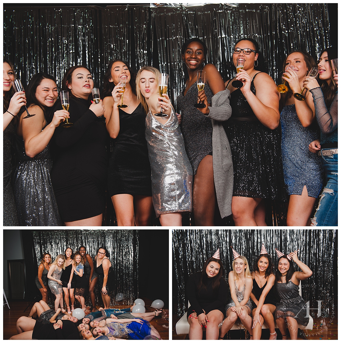 Fun New Year's Eve Photos with 2020 Senior Model Team photographed by Amanda Howse