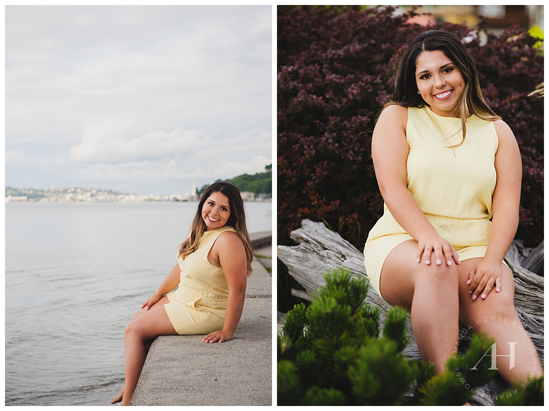 Summer Senior Portraits with Outfit Ideas and Poses Photographed by Tacoma Senior Photographer Amanda Howse