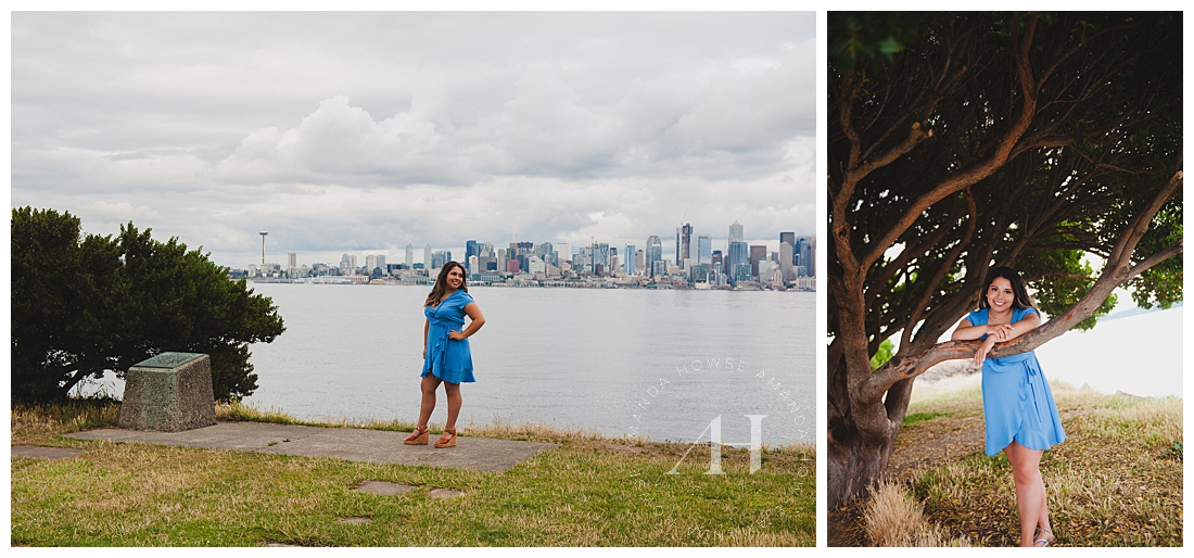 PNW Senior Portraits with Views of Downtown Seattle Photographed by Tacoma Senior Photographer Amanda Howse