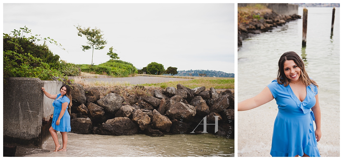Alki Beach Senior Portrait Session with Outfit Inspo Photographed by Tacoma Senior Photographer Amanda Howse