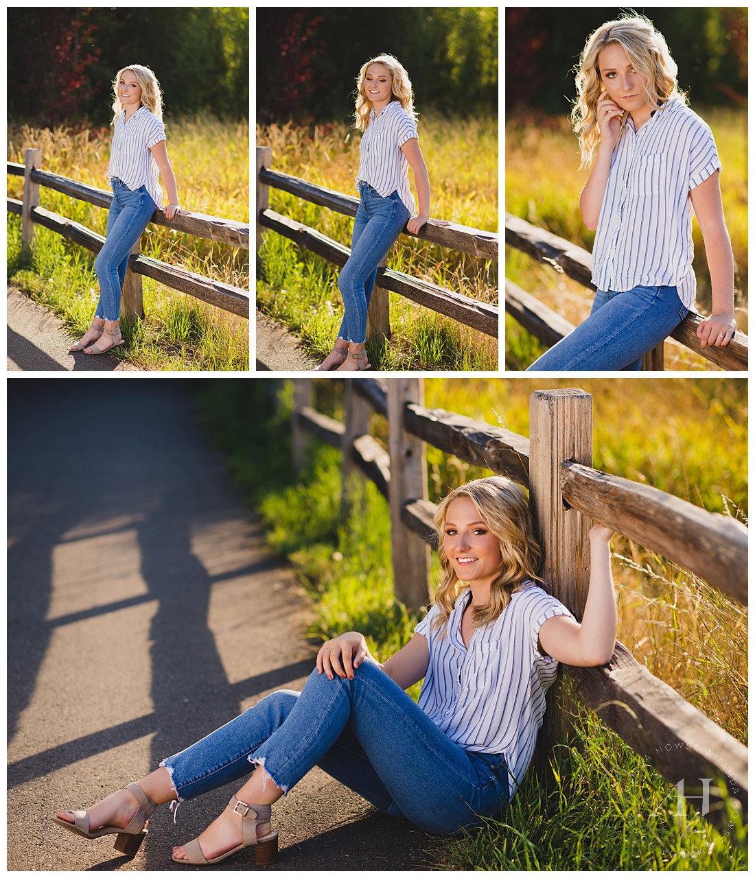 Rustic Fence in Fort Steilacoom | The best place for country senior portraits in Washington | photographed by Tacoma Senior Photographer Amanda Howse