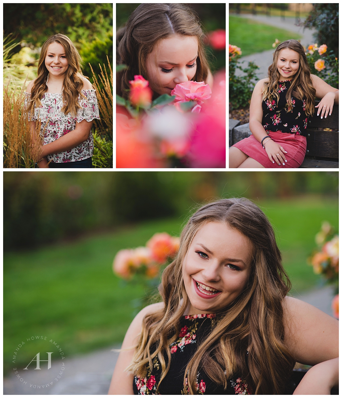Rose Garden Senior Portraits | Photographed by Tacoma Senior Photographer Amanda Howse