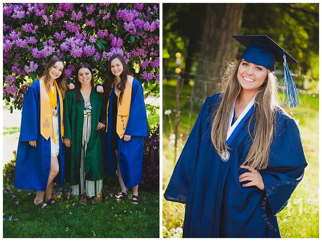 Friends graduating together photographed by Tacoma senior photographer Amanda Howse