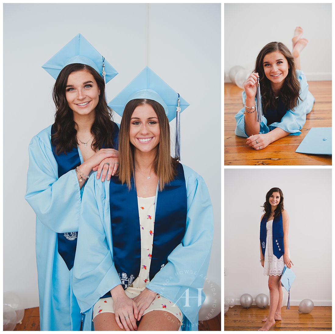 Cap and Gown senior portraits at Studio 253 photographed by Tacoma senior photographer Amanda Howse