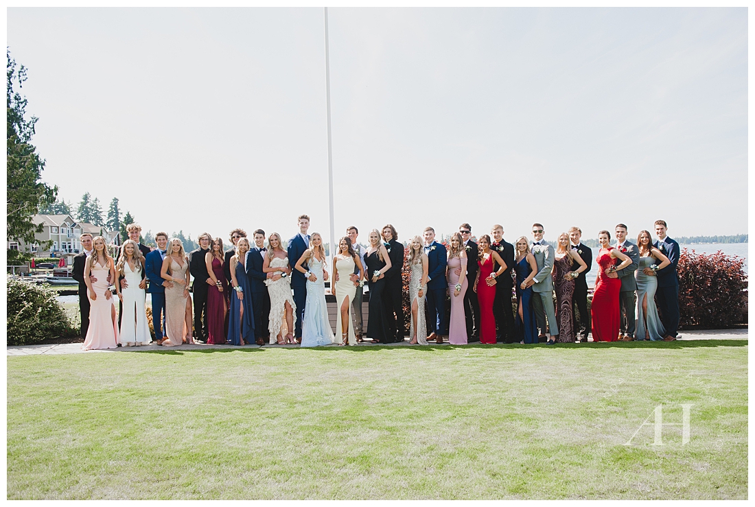 Group portraits for prom photographed by Tacoma senior photographer Amanda Howse
