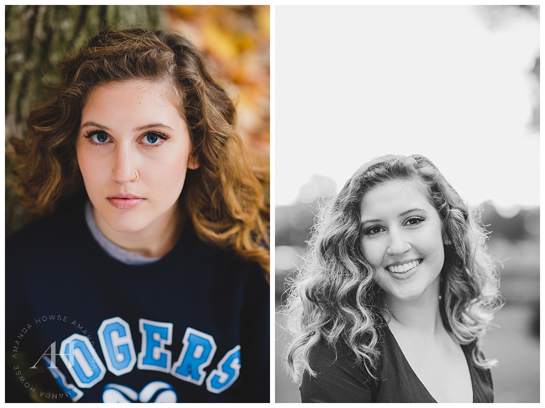 Wright Park Senior Portraits with High School Spirit Wear | Photographed by Amanda Howse