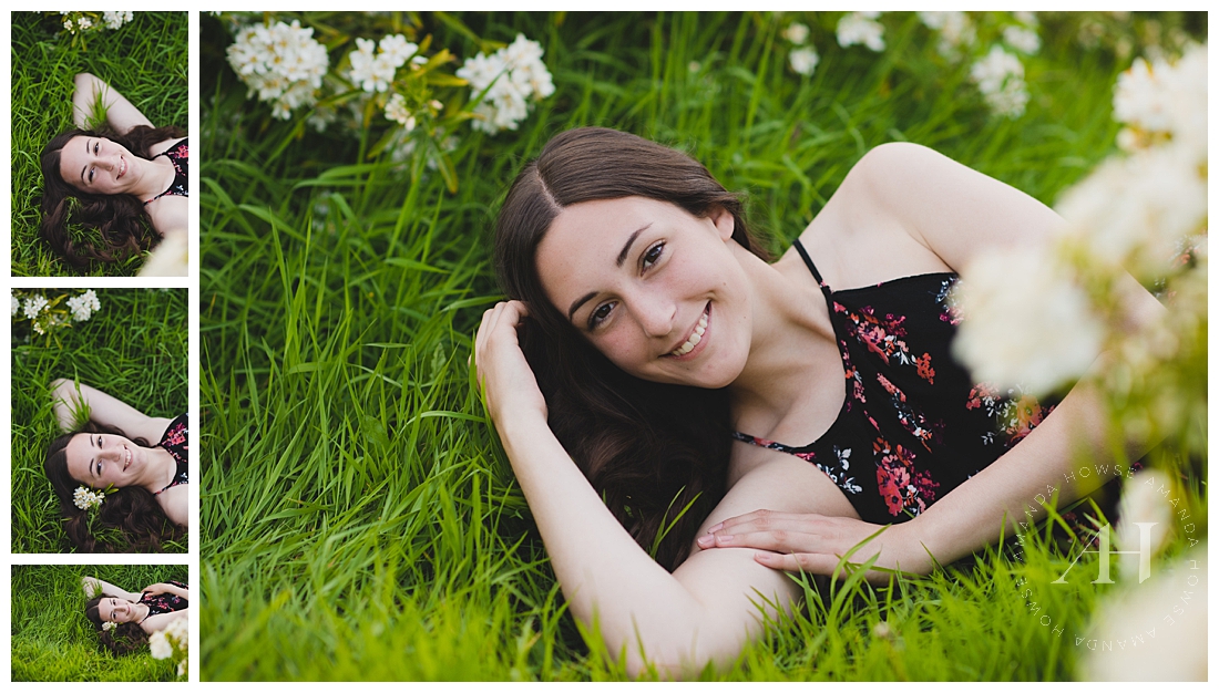 Senior Portraits Laying in the Grass | Amanda Howse Photography