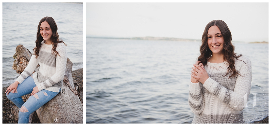Fun Owen Beach Senior Portraits with Casual Outfit Inspo | Photographed by Tacoma Senior Photographer Amanda Howse