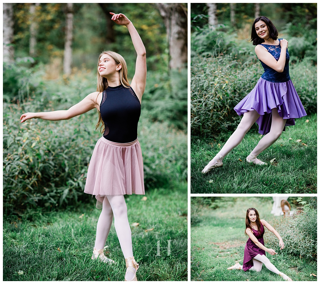 Modern Portraits of a Ballerina in the Forest | Photographed by Tacoma Senior Photographer Amanda Howse