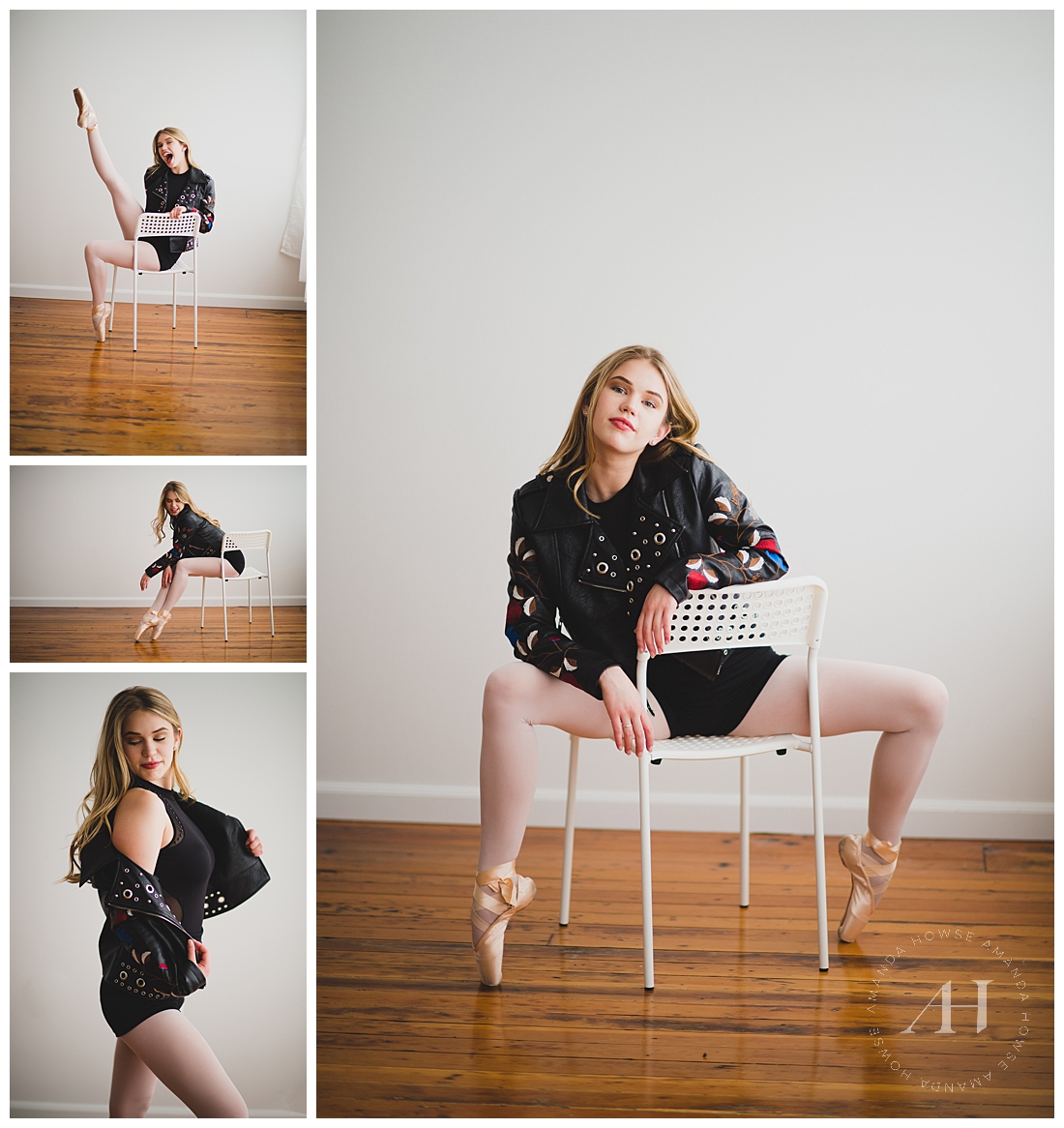 Edgy Ballerina Photos at Modern Studio in Tacoma | Pose Ideas for Dancers | Ballerina Portrait Sessions Photographed by Tacoma Senior Photographer Amanda Howse