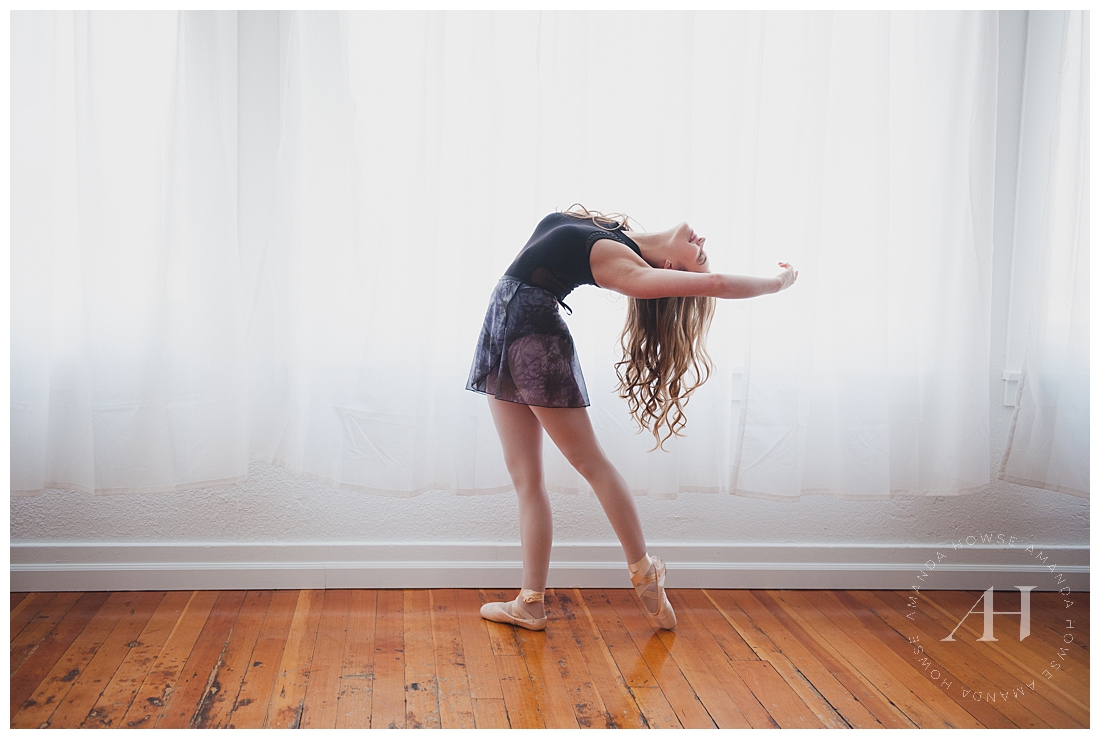 Ballerina Posing for Modern Portraits at Studio 253 | Amanda Howse Photography