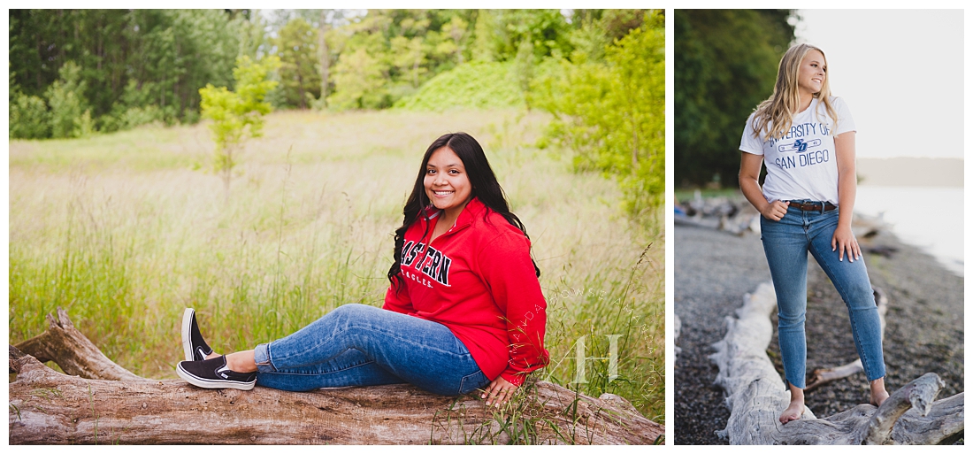 Senior Portraits in College Attire | Outdoor Senior Photography by Amanda Howse