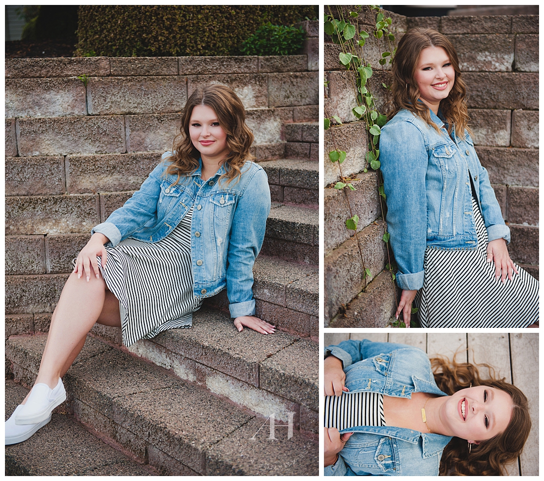 Senior Portraits on the Steps | Photographed by Amanda Howse