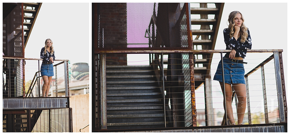 Urban Senior Portraits on Tacoma Staircase | Photographed by The Best Senior Photographer in Tacoma, Amanda Howse