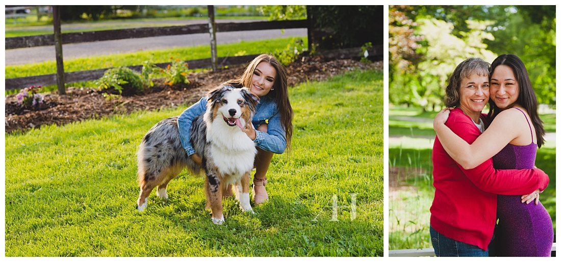 Senior Portraits with a Dog | Bringing Family and Friends to a Session | Photographed by Amanda Howse
