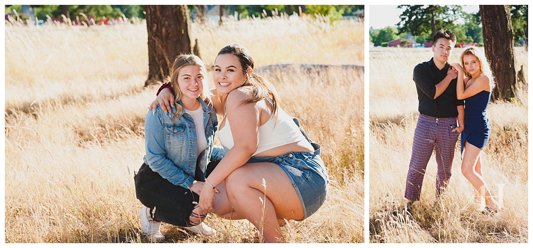 Cute Portraits of High School Seniors with Their Besties | Photographed by Tacoma Senior Photographer Amanda Howse