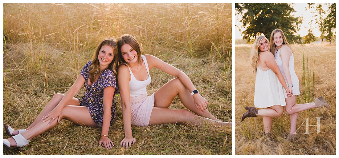 Portraits of Senior Girls in Dry Grass Fields | Rustic Portraits Photographed by Tacoma Senior Photographer Amanda Howse