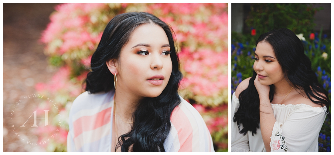 Beautiful Senior Portraits at the Point Defiance Rose Garden | Photographed by Amanda Howse