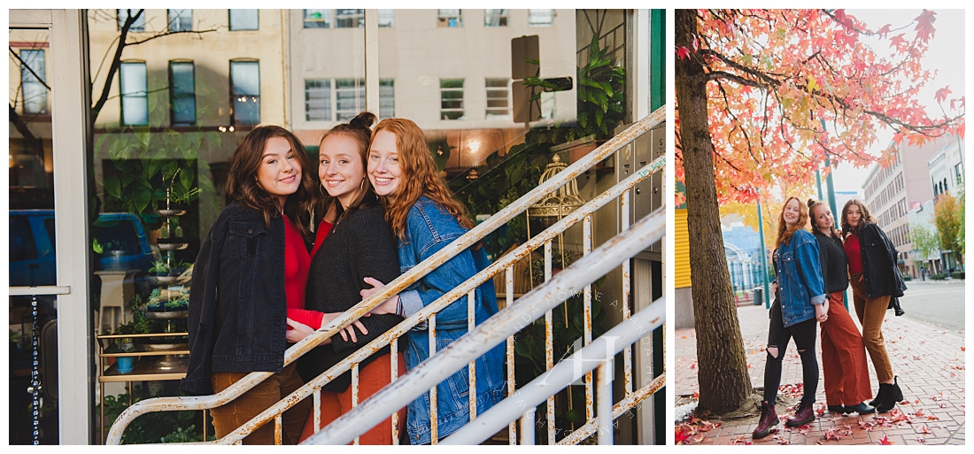 Cute Group Portraits of High School Senior Girls in the Best Outfits | Photographed by Tacoma Senior Photographer Amanda Howse