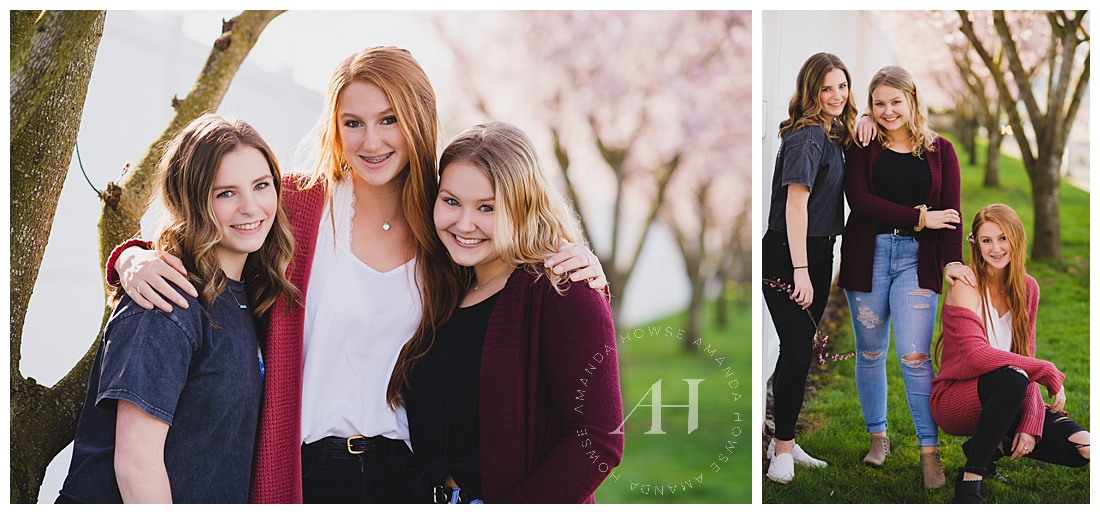 High School Senior Portraits with Three Best Friends | Photographed by Tacoma Senior Photographer Amanda Howse