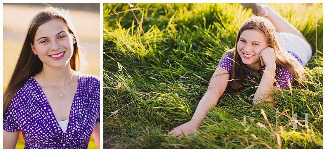 Summer Senior Portraits | Laying in the Grass | Photographed by Tacoma Senior Photographer Amanda Howse