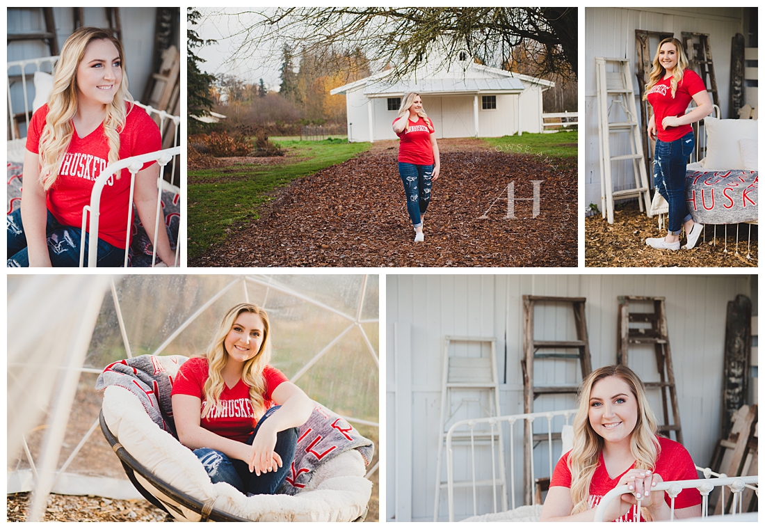 What to Wear for Senior Portraits | College Spirit Wear | Photographed by Amanda Howse