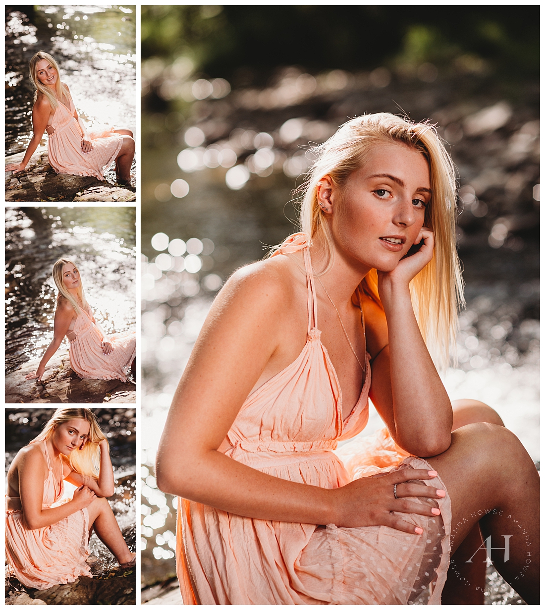High School Senior Portraits in a River | Photographed by Tacoma's Best Senior Photographer Amanda Howse