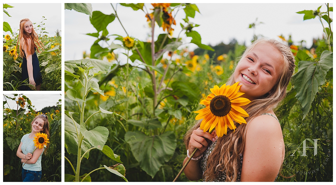 Fun Flower Field Portraits with the AHP Model Team | Amanda Howse Photography