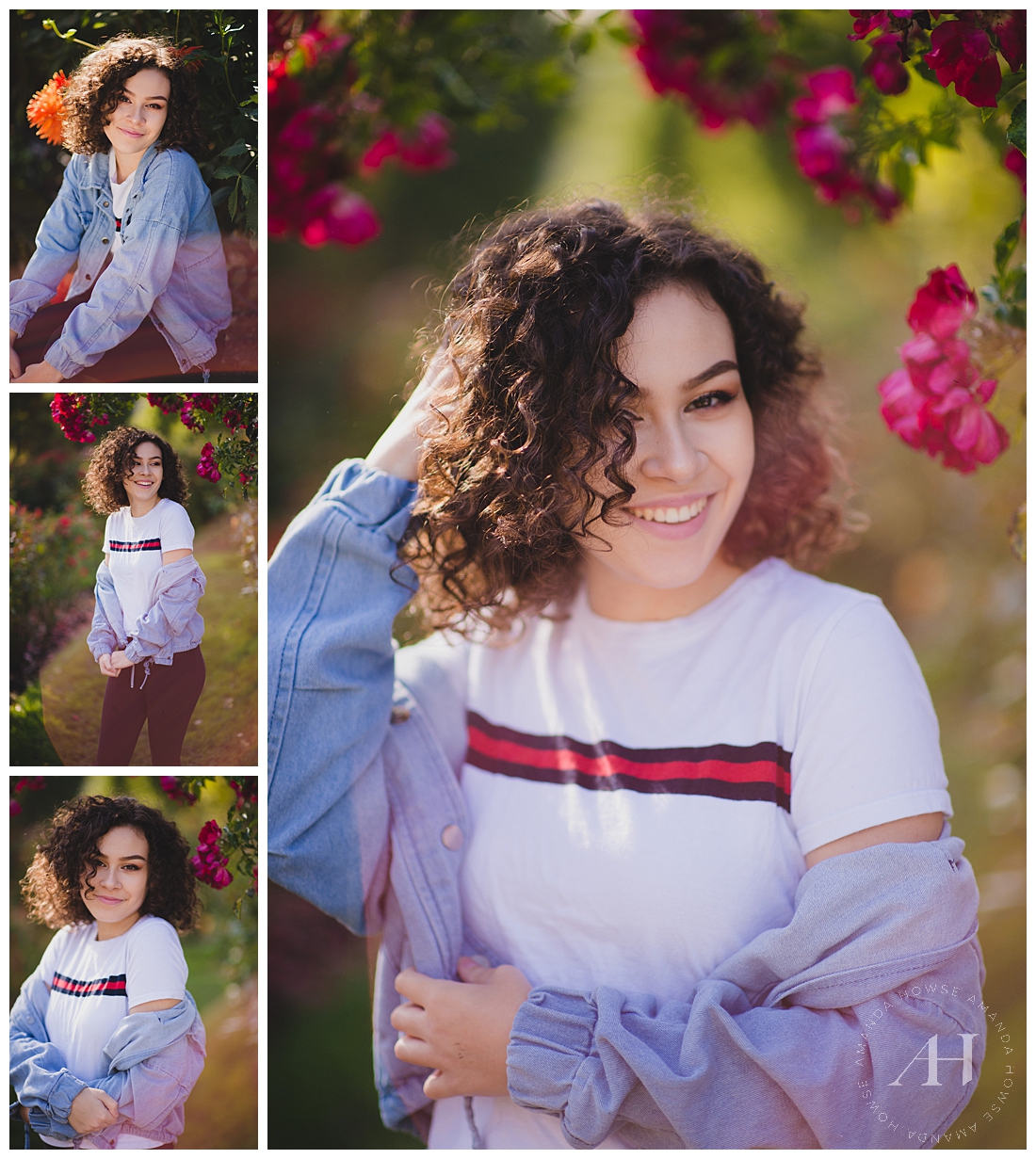 Rose Garden Senior Portraits with Fall Blooms | Fall Point Defiance Senior Portraits | AHP